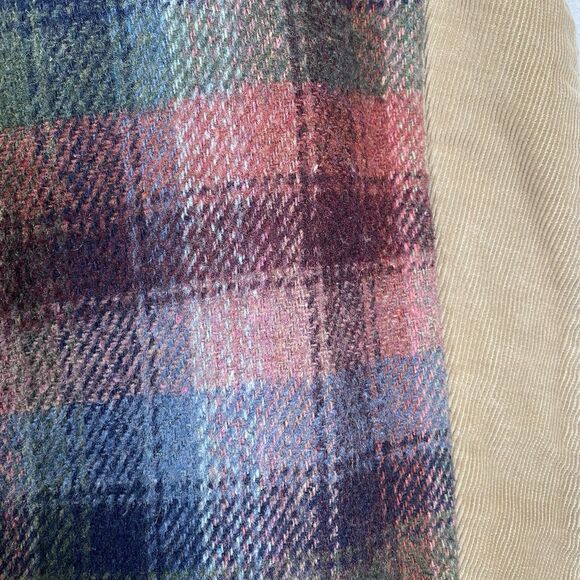 Vintage Foxland Barn Coat Plaid Wool Lined Jacket Corduroy Trim Women’s 16 - Picture 6 of 15